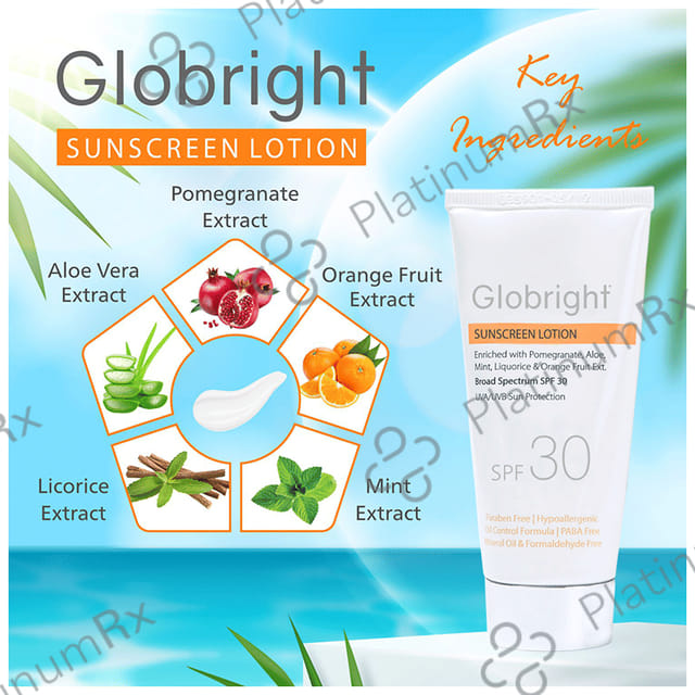 Globright Sunscreen Lotion SPF 30 (50ml Each) 4 Tube