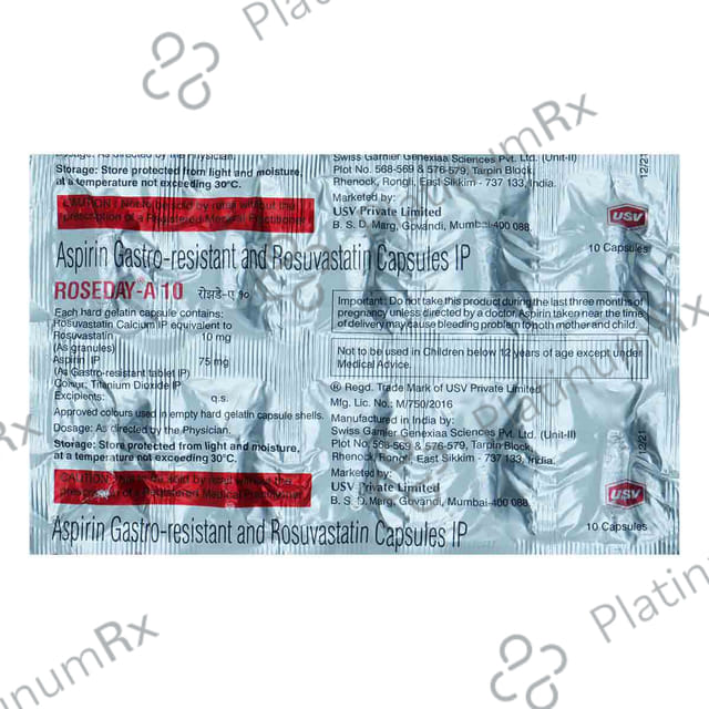Roseday A 10/75mg Tablet 10s