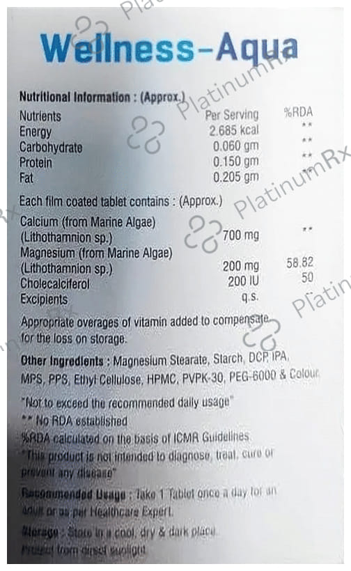 Wellness Aqua Tablet 10s