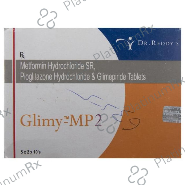 Glimy MP 2/500/15mg Tablet SR 10s