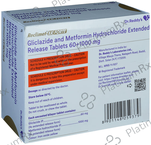 Reclimet XR Forte 60/1000mg Tablet 15s