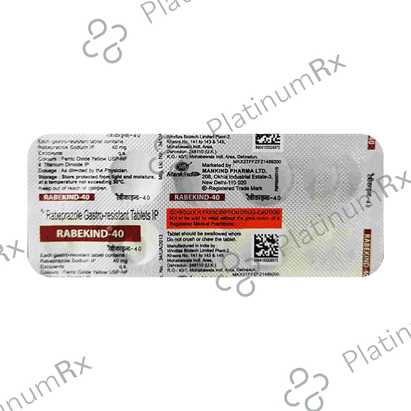 Rabekind 40mg Tablet 10s