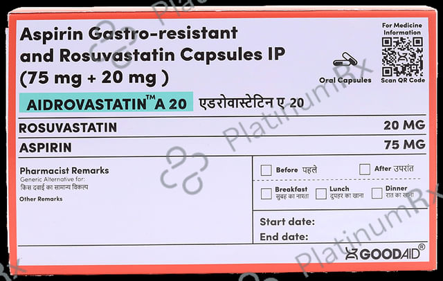 Aidrovastatin A 20/75mg Capsule 10s