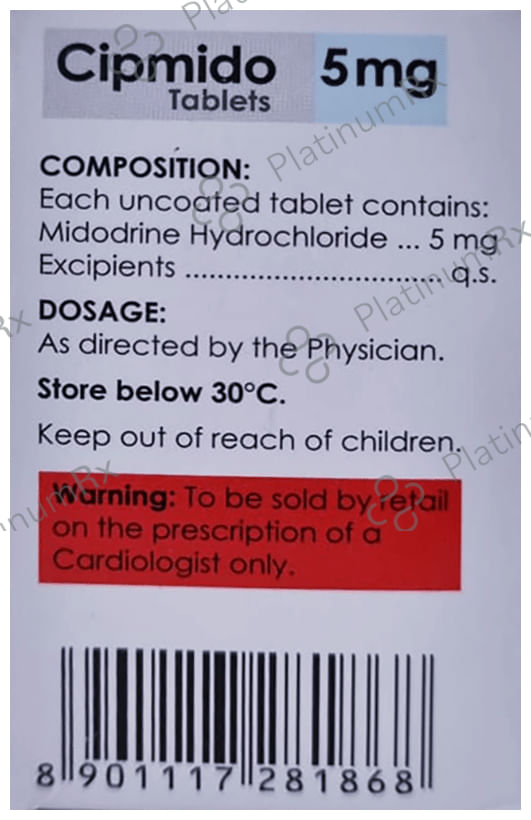 Cipmido 5mg Tablet