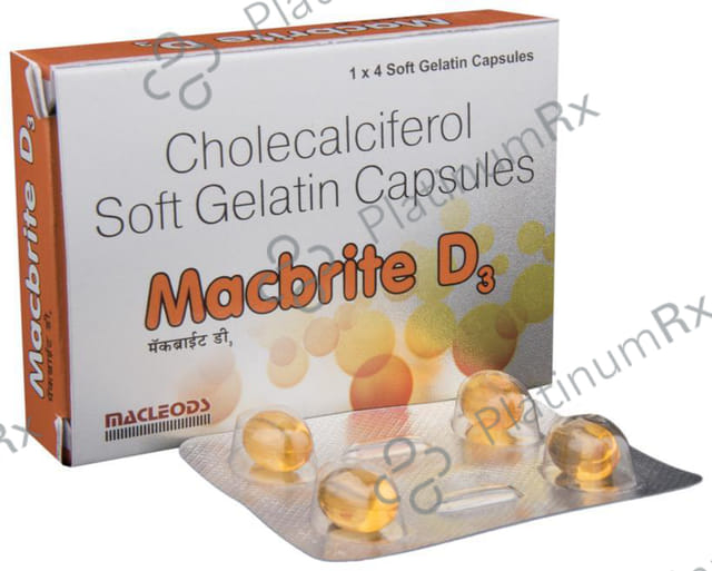 Macbrite D3 Soft Gelatin Capsule 4s