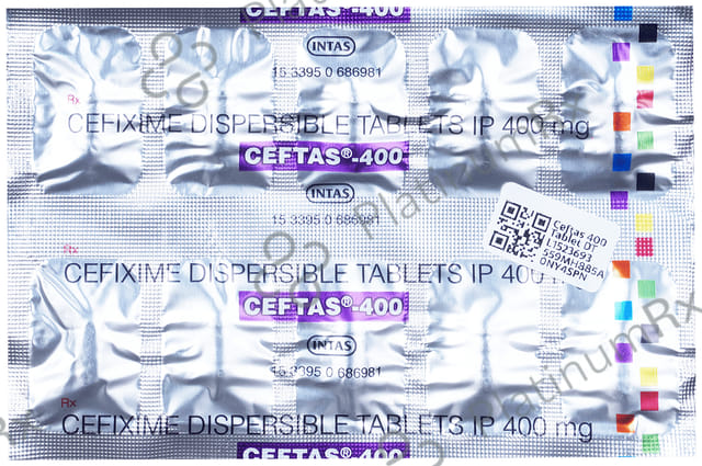 Ceftas 400mg Tablet DT 10s