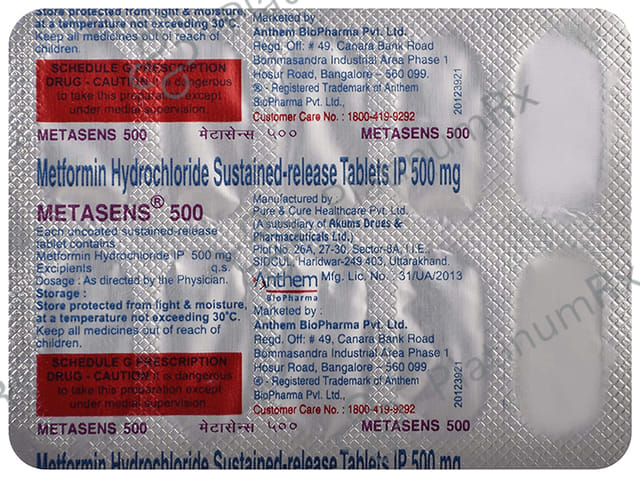 Metasens 500mg Tablet SR 10s