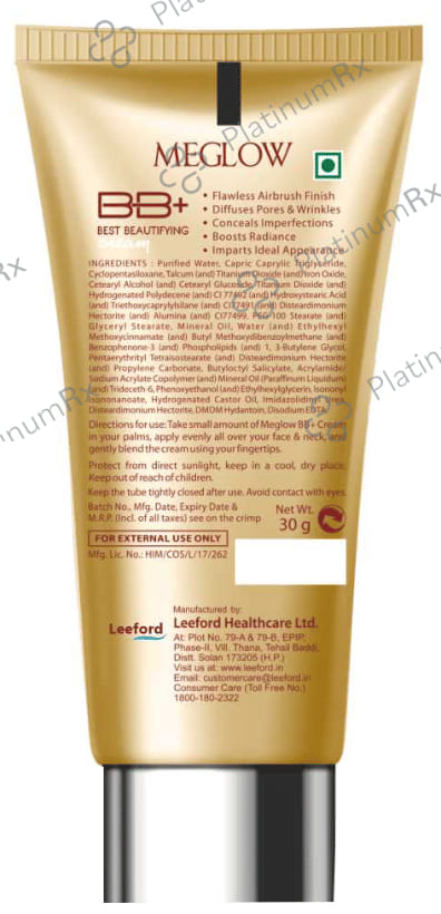 Meglow BB+ Best Beautifying SPF15+ Cream 30gm