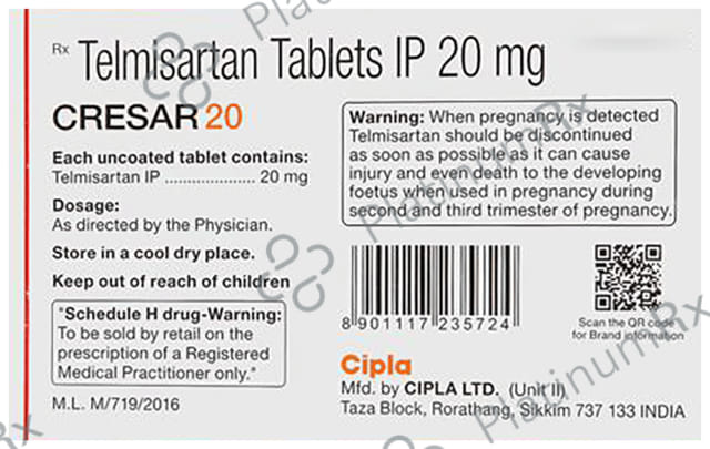 Cresar 20mg Tablet 15s