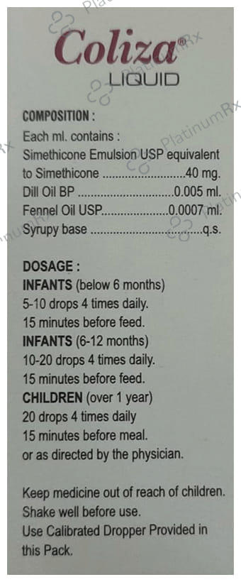 Coliza 10/40mg Liquid 30ml