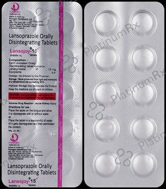 Lansojoy 15mg Tablet DT 10s