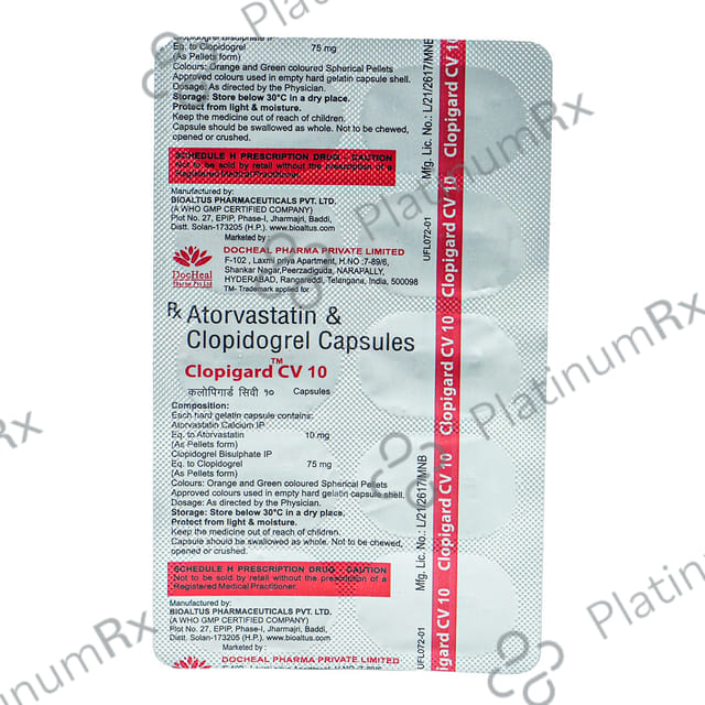 Clopigard CV 10mg/75mg Tablet