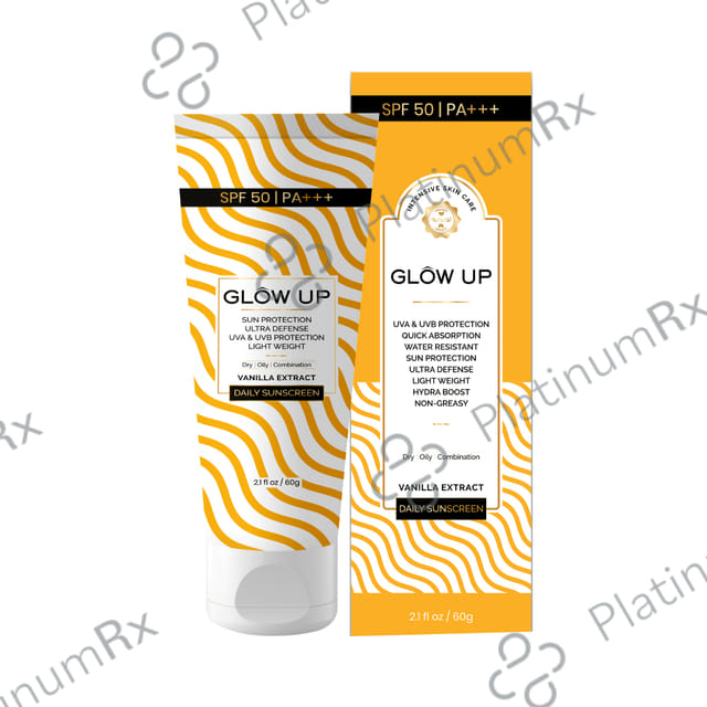 Glow Up Vanilla Extract Daily Sunscreen SPF 50 PA+++ Cream 60gm