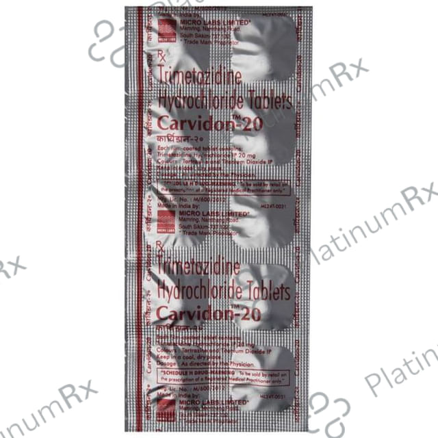 Carvidon 20mg Tablet 10s