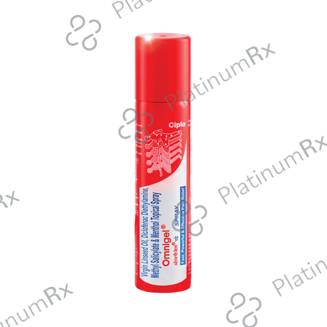 Omnigel Spray Fast, Powerful & Effective Pain Relief 100gm