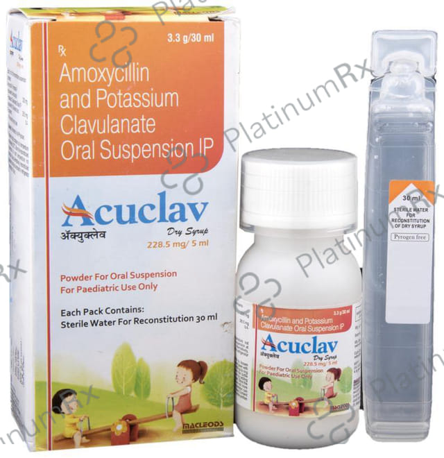 Acuclav 228.5mg Dry Syrup 30ml