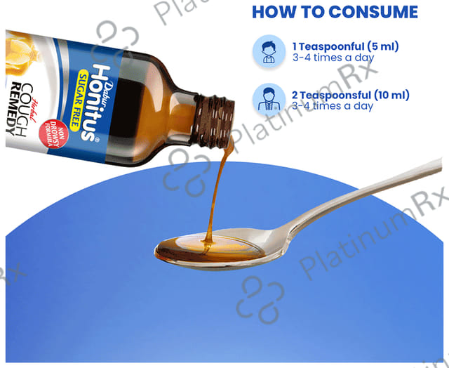 Dabur Honitus Herbal Cough Remedy Sugar Free Oral Solution 100ml