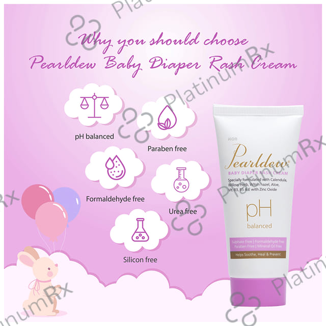 Pearldew pH Balanced Baby Diaper Rash (50gm Each) 1 Tube