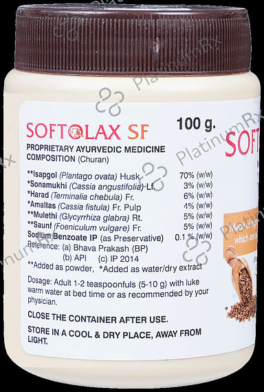 Softolax Saunf Sugar Free Powder 100gm