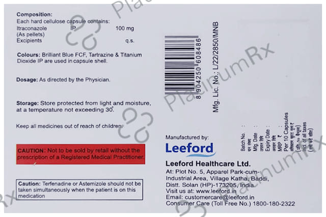 Itromed 100mg Capsule 10s
