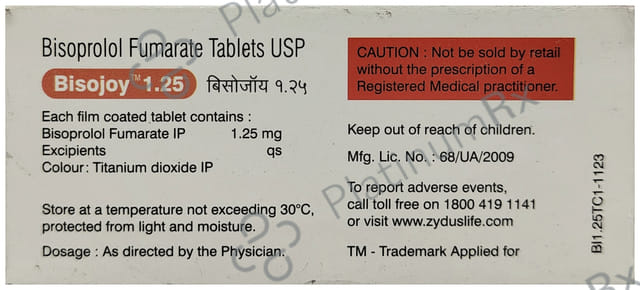 Bisojoy 1.25mg Tablet 10s
