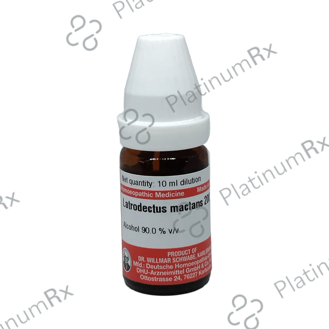 Dr Willmar Schwabe Germany Lactrodectus Mactans Dilution 200
