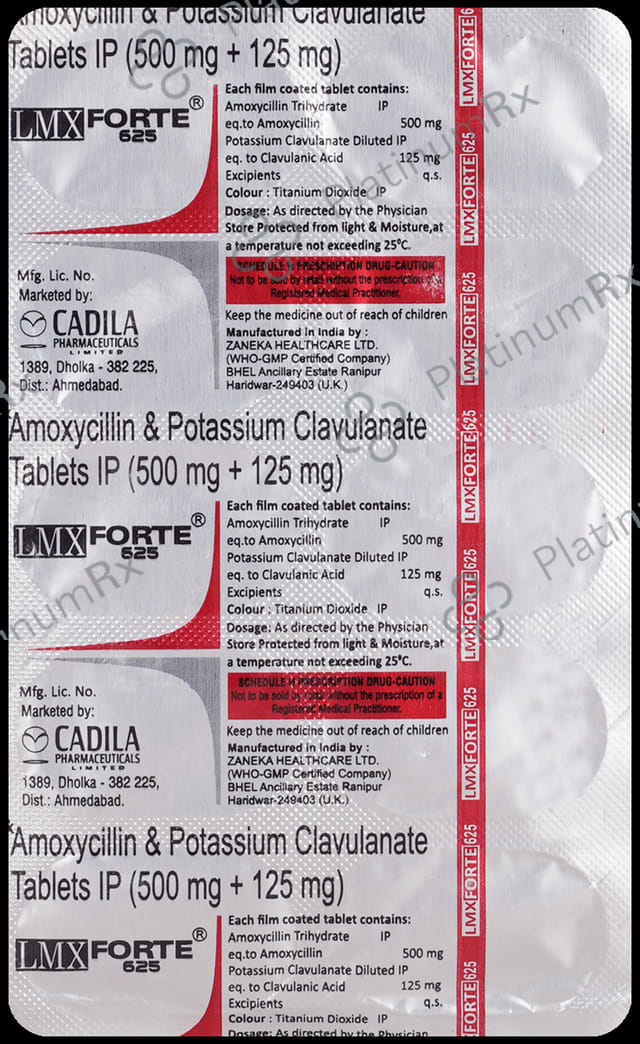 Lmx Forte 500/125mg Tablet 10s