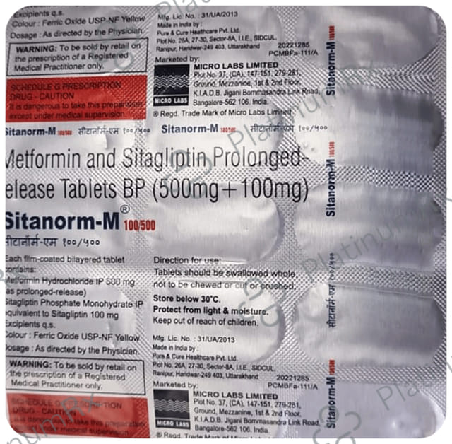 Sitanorm M 100/500mg Tablet 15s