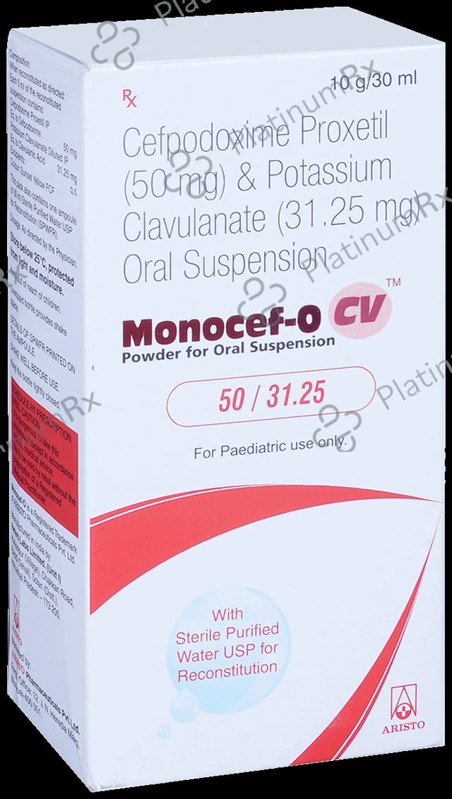 Monocef O CV 50/31.25mg Dry Syrup 30ml