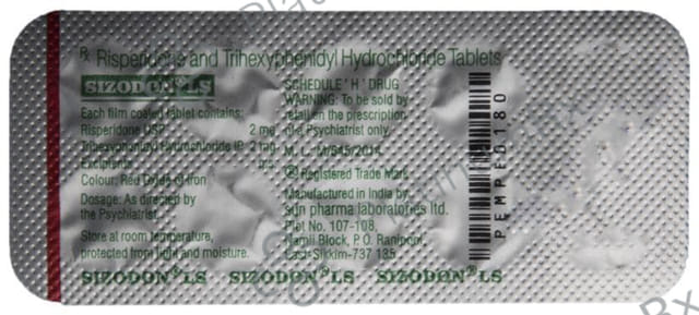 Sizodon LS 2/2mg Tablet 10s