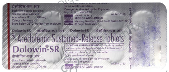 Dolowin SR 200mg Tablet 10s
