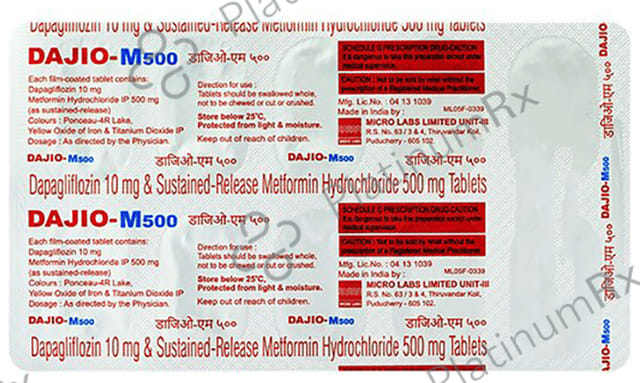 Dajio M 10/500mg Tablet SR 10s