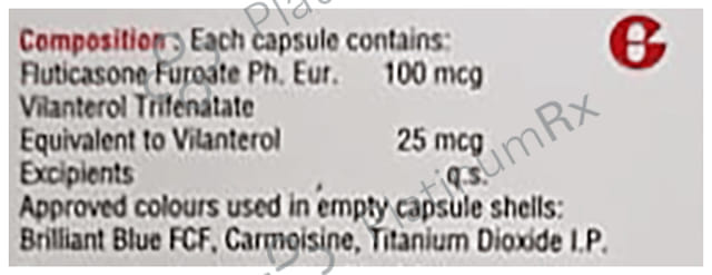 Vilor F 100/25mcg Capsule 30s
