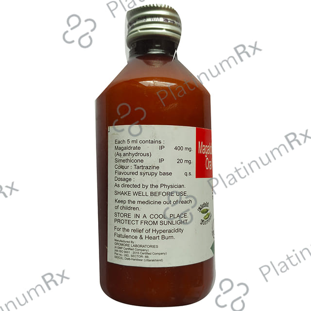 Akcid Syrup 20/400mg Elaichi Sugar Free 170ml
