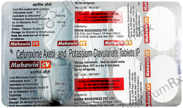Mahawin CV 500mg/125mg Tablet