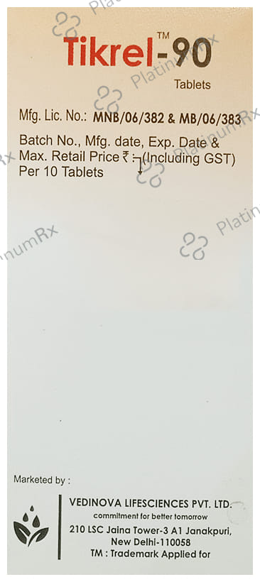 Tikrel 90mg Tablet 10s