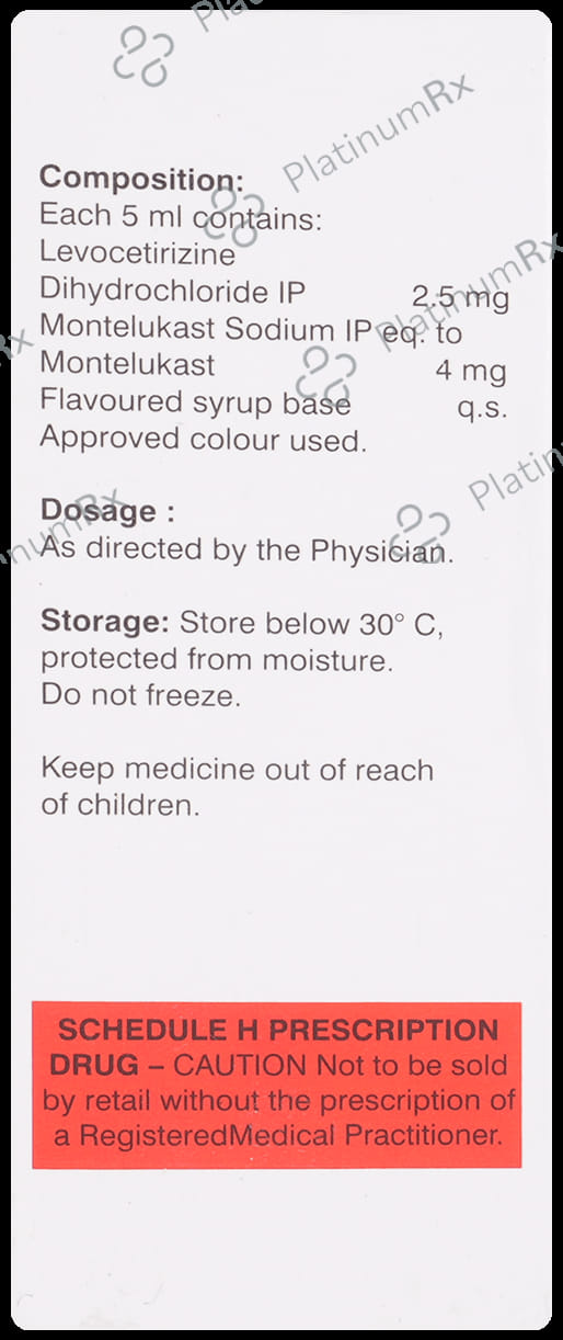 Romilast L 2.5/4mg Syrup 60ml