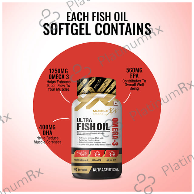 MuscleXP Ultra Fish Oil Omega 3 Triple Strength Capsule 60s