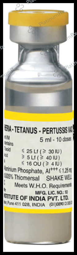 Diphtheria Tetanus Pertussis Vaccine Adsorbed Injection 5ml