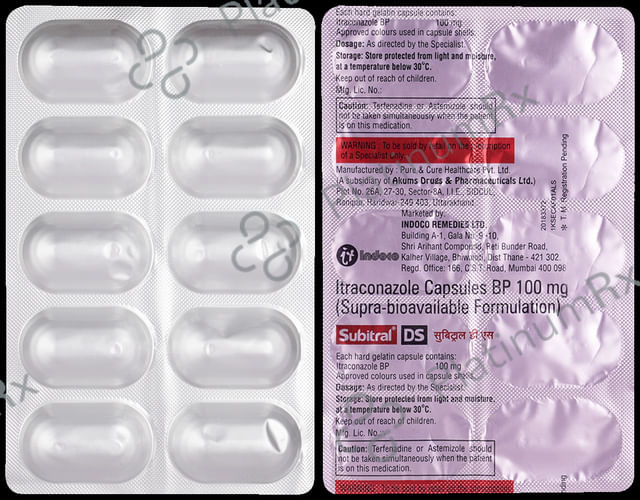 Subitral DS 100mg Capsule 10s