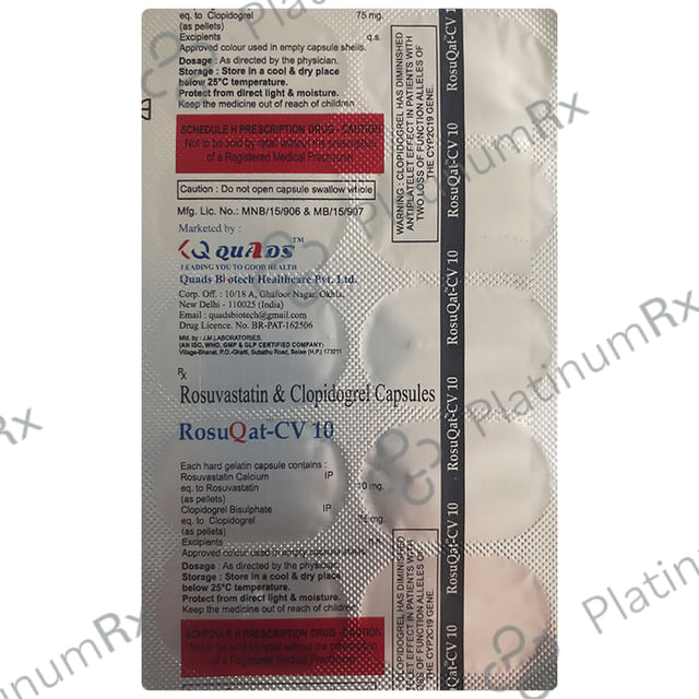Rosuqat CV 10/75mg Capsule 10s
