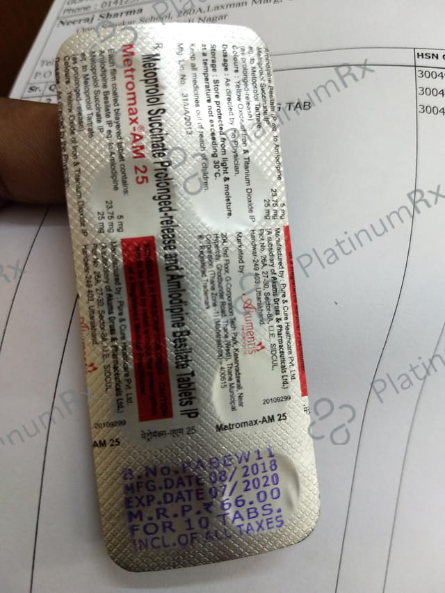 Metromax AM 5/25mg Tablet 10s