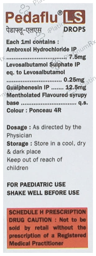 Pedaflu-LS Junior Oral Drops Raspberry