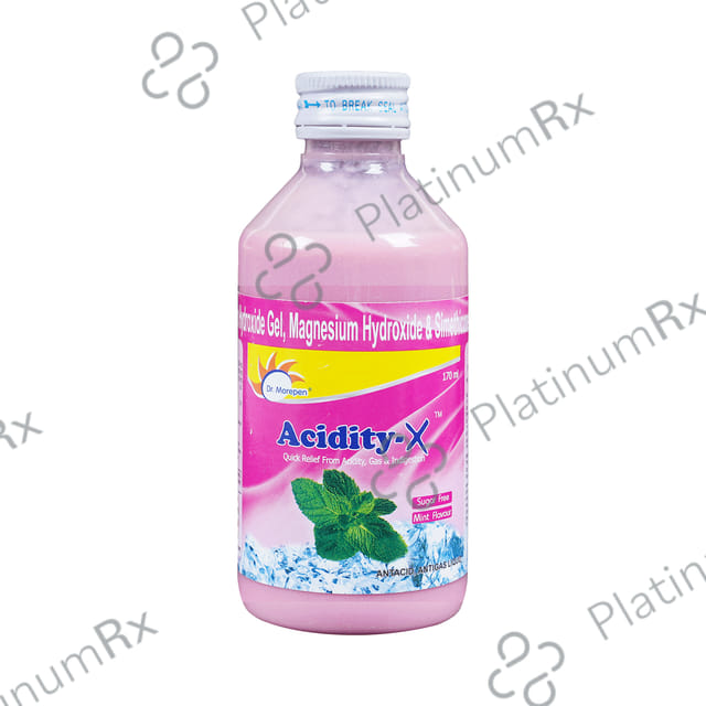 Dr. Morepen Mint Acidity-X Antacid Antigas Liquid Sugar Free