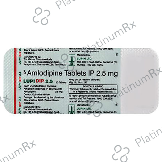 Lupidip 2.5mg Tablet 10s