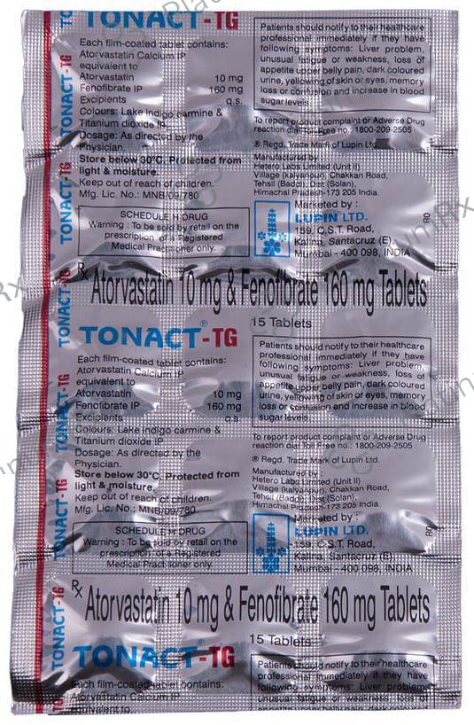 Tonact TG 10/160mg Tablet 15s