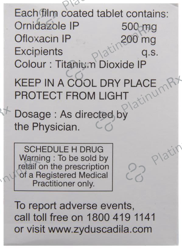Orni O 200/500mg Tablet 10s