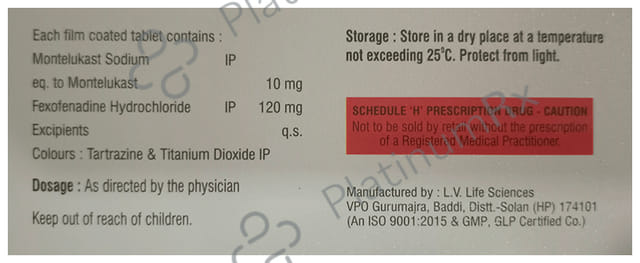 Zonty 120/10mg F Tablet 10s