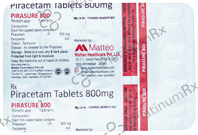 Pirasure 800mg Tablet 10s
