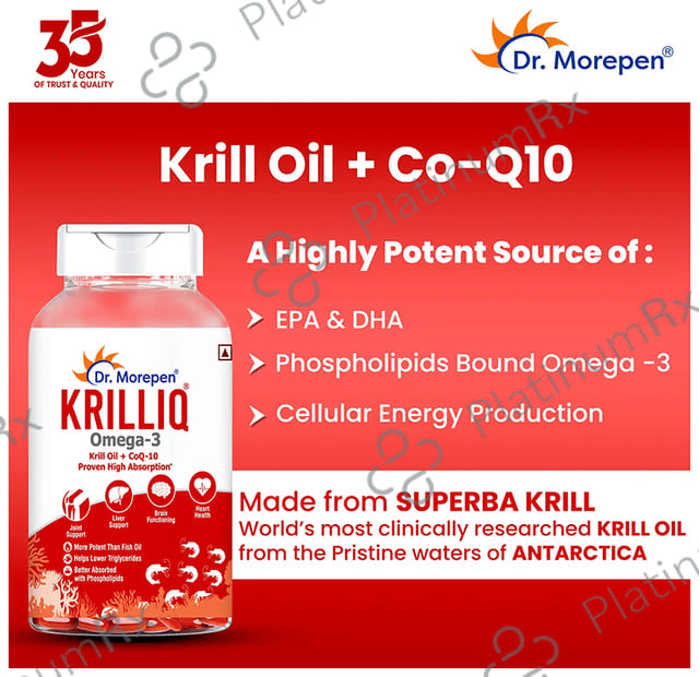 Dr. Morepen Krilliq Omega 3 Softgel Capsule